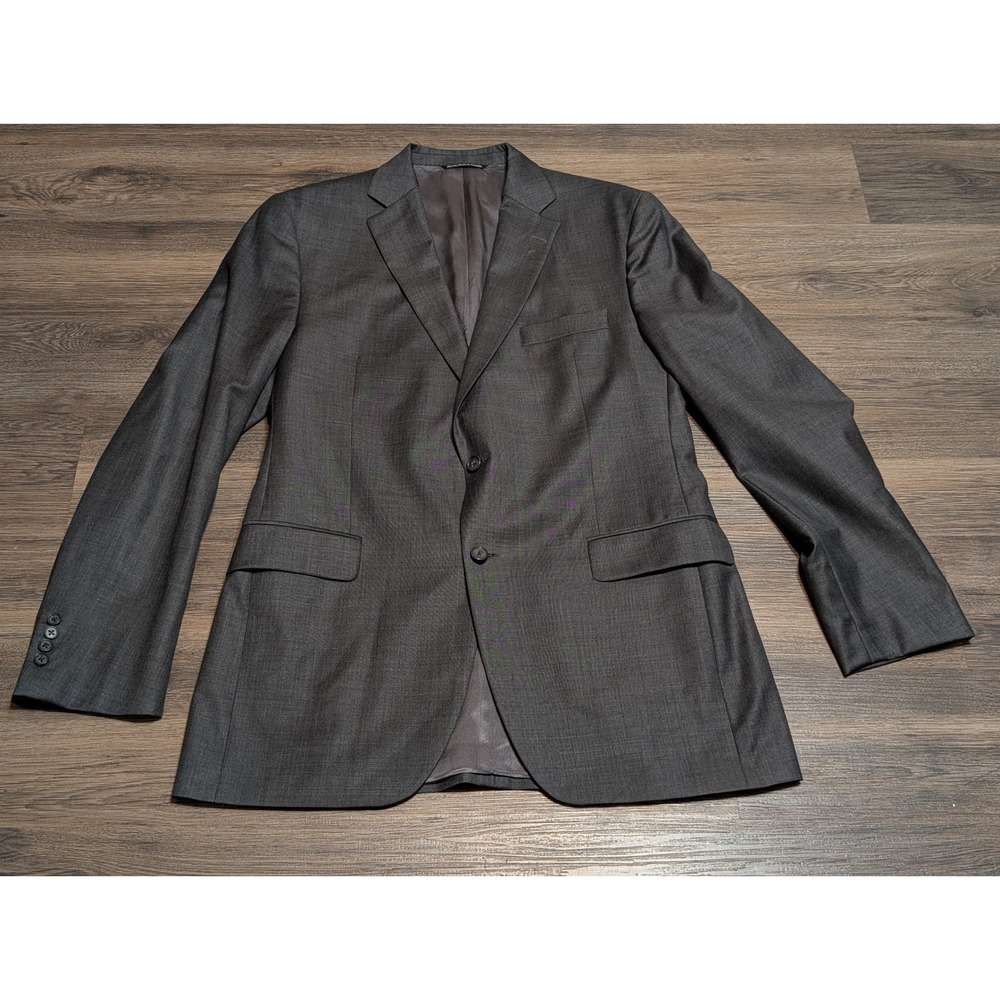 Jack Victor Saks Fifth Ave Dudley CT Wool Blazer‎ Sport Coat Mens 44L Gray Slim